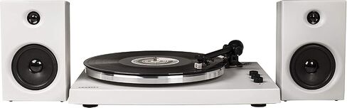 Crosley T150A-BK Modern 2-Speed Bluetooth Turntable System with Variable Weighted Tone Arm and Stereo Speakers, Black in Saudi Arabia