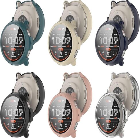 Ruentech متوافق مع Amazfit Active 2 Smart Watch Case ، Case Protection Case و Glass Movie Protecor in Kuwait