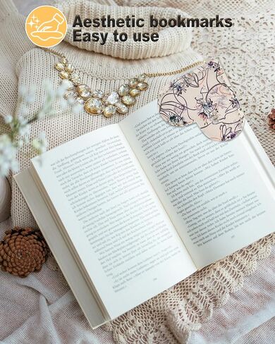 علامة مرجعية جلدية جمالية لطيفة - إشارات مرجعية لمحبي الكتب، علامة كتاب قراءة فريدة للنساء والرجال هدايا عيد ميلاد للمعلم والابنة، وردة زرقاء in Saudi Arabia
