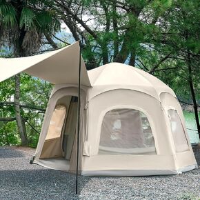Inflatable Tents for Camping, Blow Up Tent with Hand Pump, 3-4 Person Air Glamping Tent