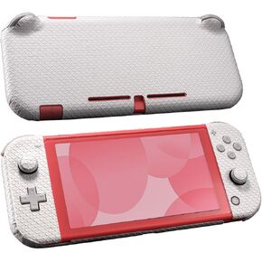IMMOENUC Full Wrap Grip Tape for Nintendo Switch Lite Skin Cover Anti Slip,Self-Adhesive,Pre-Cut,Sweat-Resistant Textured Soft Stickers Kit (White)