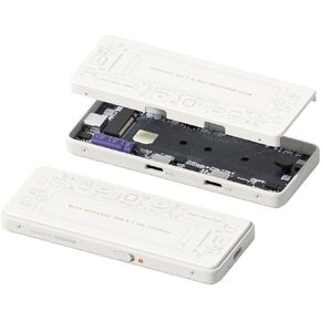 Hagibis M.2 NVMe SSD Enclosure, Write Protect USB C 3.2 Gen2 10Gbps to M.2 External Hard Drive Enclosure with 100W PD, USB2.0, Super-Capacitor for iPhone 16 15 Pro Max MacBook Pro (White) in Kuwait