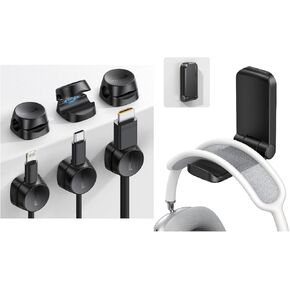Lamicall Cord Organizer Cable Clips + Headphone Holder