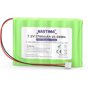 NASTIMA Replacement Battery for ADT DSC IMPASSA 9057 SCW9055 SCW9057 BH7236-SS 17000145 17000152 Wireless Home Security System | 7.2V 3700mAh
