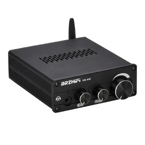 VOL-65E Mini Tube Preamplifier Wireless Bluetooth 5.0 Hi-Fi Preamp with Bass/Treble Control & Headphone Output for Home Theater, Active Speakers