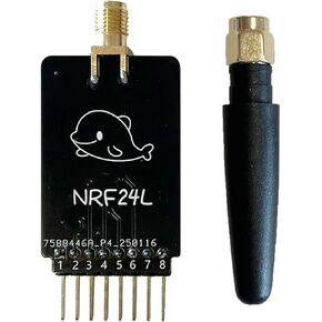 Flipper Zero NRF24 Wireless Sniffer و Mouse Hijacker Module ، Flipper Zero Expansion Board للمطورين واختبار الأمن (أسود)