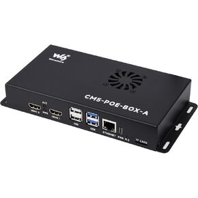 Compute Module 5 Mini-Computer Kit with Compute Module 5 IO Board with PoE Feature + Metal Case + Power Supply Adapter+ CM5 Fan, Compatible with Raspberry Pi Compute Module 5 Lite/eMMC (9 Items)