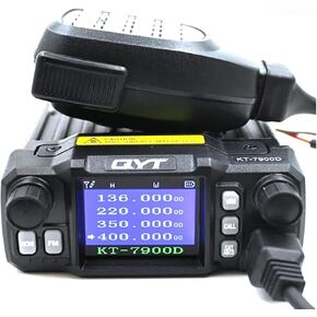 Mobile Transceiver KT-7900D 25W Mini Quad Band Base Mini Mobile Radio 136-174/220-260/350-390/400-480MHz Walkie Talkie 10 KM