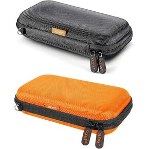 Shockproof Hard EVA Carrying Case Travel Pouch for External Hard Drive, Power Bank, Cell Phone, Cable, Cord - Portable Small Electronic Accessories Organizer Storage Zipper Pouch