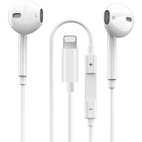 Wired Headphones for iPhone,HiFi-Audio Stereo Noise Isolating Earbuds,Wired Earbuds with Mic+Volume Control Compatible with iPhone 13/12/11//Xs Max/Xr/Xs/X/8/7Support All iOS System