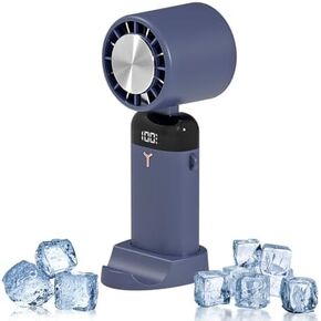 Portable Handheld Fan,USB Fan with 3 Adjustable Wind Speeds，Dual-Purpose Base，Mini Fans Can Be Used As a Cell Phone Holder for Home, Office, Travel and Outdoor Use (White)