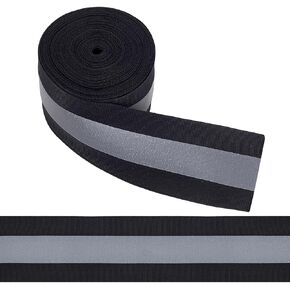 WEBEEDY 11 Yard/10M Sew On Silver Reflective Tape 2 Inch Width Fabric Reflective Safety Tape for Clothing,DIY Personalized Security Decor Reflective Ribbon for Belt Jacket Bag Pants Shoes Pet Wears