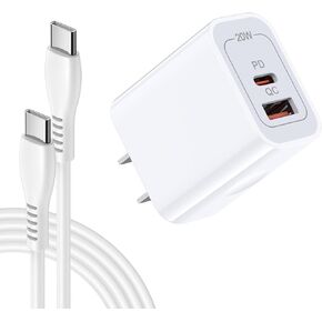 Google Pixel Charger Fast Charging for Pixel 9a 9ProXL 9Pro 8Pro 8 8a 7Pro 7 7a 6Pro 6 6a 5 5a 4 4a, Samsung Phone Charger Android for Galaxy S25Ultra S24Plus S23 S22 S21 S20 6FT 25W Type C to C Cable