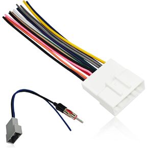 Radio Wiring Harness Connector, Radio Wiring Harness Adapter Kit Compatible with Nissan 2007-2019/Infiniti 2008-2013/Subaru 2008-2013, Car Stereo with Antenna Adapter Cable Connector（1PCS）