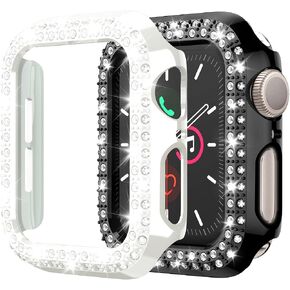 Jaroco 2 Pack [No Screen Protector] Bumper Case for Apple Watch Series 3/2/1 42mm, Slim Shockproof Protective Bumper Cover for iWatch S3/S2/S1 Accessories 42mm, Black/Pink in Kuwait
