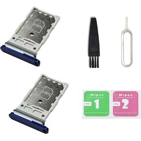 2 PCS for Galaxy S25 & S25 Plus Dual SIM Card Tray Replacement, Dual SIM Card Slot Holder Compatible with Galaxy S25 and S25 Plus Dual-Sim Version, Navy