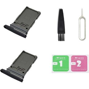 2 PCS for Galaxy S21 FE Single SIM Card Tray Replacement, Single SIM Card Slot Holder Compatible with Galaxy S21 FE US Single-Sim Version (Graphite)