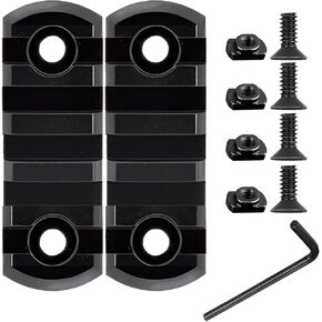 WIP Aluminum Picatinny Rail Set 5 5 Slots fit Mlock Compatible Aircraft Aluminum Alloy Rounded Corners with T-Nuts Screws Allen Wrench