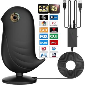 Digital Antenna for Smart tv, 2025 Upgraded Outdoor/Indoor HD Digital Portable TV Antenna with Signal Booster Long 550+ Miles Range Support All TV with 4K 1080p Antenna para TV-32.8ft Coaxial