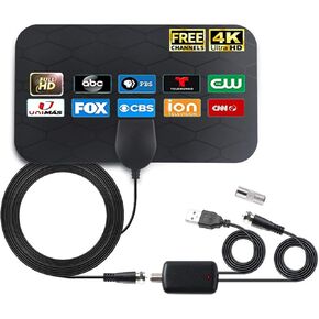 2025 رقمي HD TV هوائي داخلي للتلفزيون الذكي ، 980+ ميل من الهوائيات طويلة المدى هوائيات الداعم للتلفزيون للقنوات المحلية ، ودعم 4K 1080P ATSC/ISDB-T/DVB-T/DVB-T2 جميع أجهزة التلفزيون الذكية/القديمة