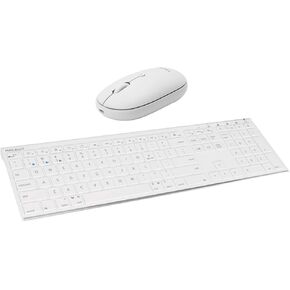 Macally Wireless Bluetooth Rechargeable Mouse and a Wireless Bluetooth Keyboard for Mac & PC, Classic Apple Essentials