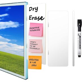 2 pcs Dry Erase Monitor Memo Board, Magnetic Dry Erase Multifunction Whiteboard Monitor Side Panel, Desktop Memo Board with 2 Pen in Saudi Arabia