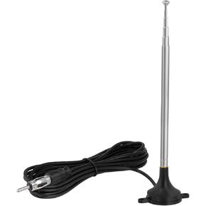 Bingfu Universal Telescopic Car Radio DIN Plug FM AM Antenna Replacement Aftermarket Double Single Din Stereo Magnetic Antennas for Vehicle Truck SUV Head Unit CD Media Receiver Player Audio HD Tuner