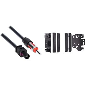 Metra 40-EU10 Antenna to Radio Adapter Cable for Select 2002-Up BMW/Volkswagen Vehicles,Black & 95-6511 Chrysler/Jeep DDIN 2007 Dash Kit