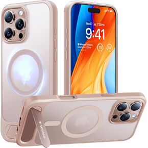 TORRAS Strong Magnetic & Seamless Stand for iPhone 16 Pro Case, [18N Mighty Magnetic] [12FT Mil-Grade Drop Tested] [Fit for MagSafe] Kickstand Protective Slim Phone Case for iPhone 16 Pro 6.3", Black