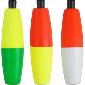 Peg Floats for Catfish Rig Fishing Bobbers Catfish Floats Foam Cigar Fishing Cork Float Bobbers for Santee Rig Slip with Pipe Plug Crappie Freshwater Saltwater 2in 2.5in 3in