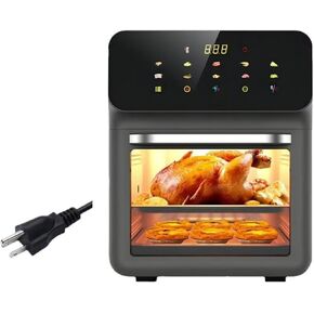 15 Liter Air Fryer Rotisserie Oven, Small Family Size, Powerful 1350W, 2 Rack Positions, 32-392F Temp Controls, Easy mode for Kitchen, Integrated Smart Thermometer, Linear T Technology