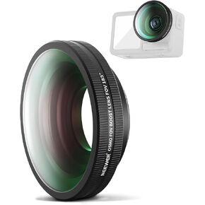 Neewer Osmo Action FOV Boost Lens ، 185 ° FOV Hide Angle Lens متوافقة مع Action DJI Osmo Action 4/5 Pro ، عدسة كاميرا مغلفة بالمرفق المملوءة ، FL-B30