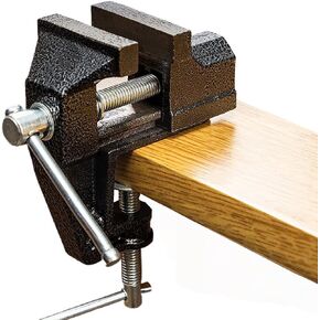 Vise Grip Clamps, Woodworking Vise, Table Vice, Heavy Duty Clamps, Small Bench Vice New Upgraded Cast Iron Manufacturing Jewelers Hobby Clamps Craft Repair Tool Portable Work Bench Vise