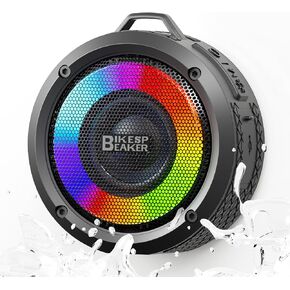 Bluetooth Shower Speaker, Upgraded Portable Shower Speakers Wireless Bluetooth 5.4, IP7 Waterproof Speakers with LED Lights, 12H Playtime, Suction Cup, Lanyard, Handsfree for Pool Bathroom Beach Party