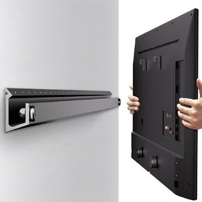 TV Wall Mount Bracket Studless, No Drill No Stud Smart TV Hanger for 32-75 Inch TVs, Easy Install No Damage Drywall Mount Ultra Slim TVs Bracket, Max VESA 600x400mm, Holds up to 150 lbs