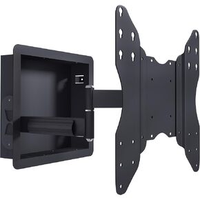 NSY-50201 Recessed in-Wall TV Mount for 42-65 Inch Flat Screens with 19" Long Extension – Zero Clearance, Low Profile, Space-Saving Design – Fits Samsung, LG, Sony