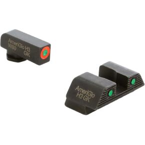 AMERIGLO Trooper Series - Three-Dot Green Tritium Design Set Front Outline Orange 42,43,43X,48
