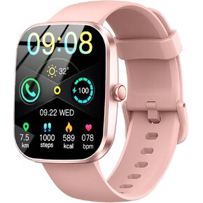 Smart Watch(Answer/Make Call), 1.91" Smartwatch for Men Women, New Fitness Watch with 110+ Sport Modes, Fitness Activity Tracke with Pedometer/Sleep Monitor/Heart Rate/IP68 Waterproof, Rose Gold