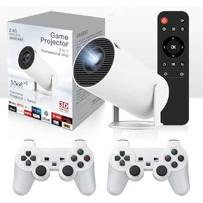 M300 Max Game Projector, Projector And Game With 2 Wireless Controllers Game Projector with Controllers, Projector, M300 Max Video Game Projector, P30 Max Projector and Game