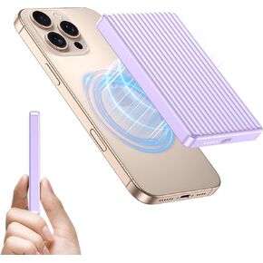 Magnetic Power Bank,Ultra Slim Wireless Portable Charger 10000mAh,20W PD Mag-Safe Power Bank Fast Charging,USB C in&Out Powerbank for iPhone 16/15/14/13/12 Pro Max