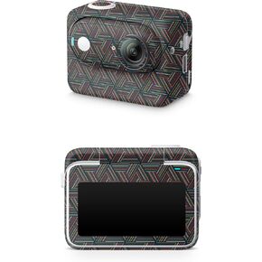 Skin Compatible with Insta360 GO 3 (2023) - Triangle Stripes - Premium 3M Vinyl Protective Wrap Decal Cover - Easy to Apply | Crafted in The USA by MightySkins