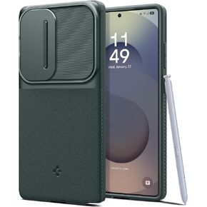 درع Spigen Optik المصمم لحالة Galaxy S25 Ultra (2025) [لا يوجد حلقة مغناطيس] ، [حماية من الدرجة العسكرية] - أسود in Kuwait