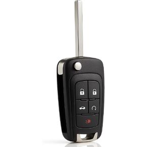 Flip Key Fob Replacement Fits for Chevy Cruze Equinox Camaro Impala Malibu Sonic GMC Terrain Buick Regal Verano Encore Allure Lacrosse 2010-2019 with FCC ID: OHT01060512 (1)
