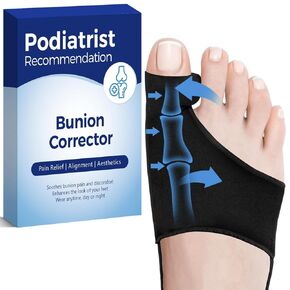 Bunion Corrector for Women and Men, Breathable Big Toe Straightener, Bunion Relief Splint & Pad, Comfortable for Day/Night Use, Fit for R/L, Washable