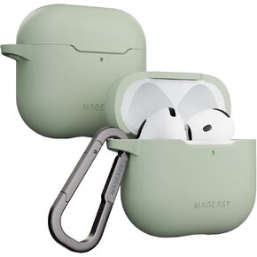 MAGEASY Designed for AirPods Pro 2 Case - Shockproof Protective Case for AirPods Pro & Pro 2, Stain-Resistant, Smooth & Skin-Friendly, Support Wireless Charging - Skin (Starlight White)