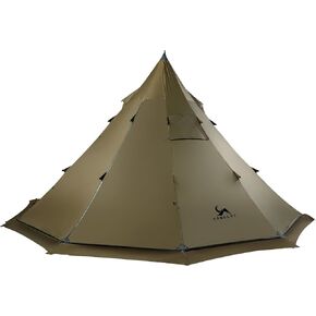 Hot Tent with Stove Jack for Camping Teepee Winter Tent Windproof and Waterproof 13.78ft in Diameter