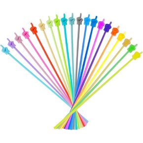 20 Pcs Children Finger Reading Stick Colorful Finger Shape Mini Pointer Stick Long Hand Pointing Sticks for Primary School Kindergarten Classroom Student Kids Teacher Teaching Picture Book
