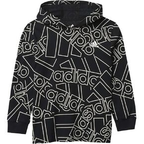 adidas Boys' Long Sleeve Cotton Jersey Hooded T-Shirt Tee