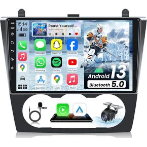 Upgrade 8-Core 4+32G Car Stereo for 2007-2012 Nissan Altima Radio : 9 Inch Touch Screen Wireless CarPlay Android Auto Bluetooth 5GWiFi GPS FM SWC Backup Camera(Manual AC)