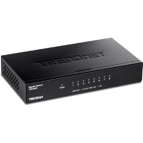 TRENDnet 10-Port 10G Unmanaged Switch, TEG-S7102, 8 x 10G RJ-45 Ports, 2 x 10G SFP+ Ports, 200Gbps Switching Capacity, Rackmount Design, Lifetime Protection, Black